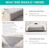 SHANNA Soft Chenille Sofa Cover 1/2/3/4 Seater Grey 70x150cm view 3
