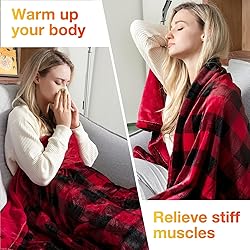 WOOMER Electric Heated Throw Blanket