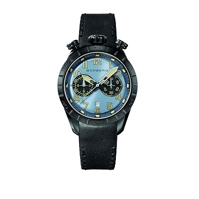 Bomberg Men&amp;#39;s NS44CHPBA-208-9 BB-68 Racer 44mm Blue and Black Dial Watch