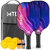 MTEN Pickleball Paddles Set of 2/4/1, USAPA Approved Fiberglass Rackets | Lightweight Set for Men, Women, Beginners &amp; Intermediate