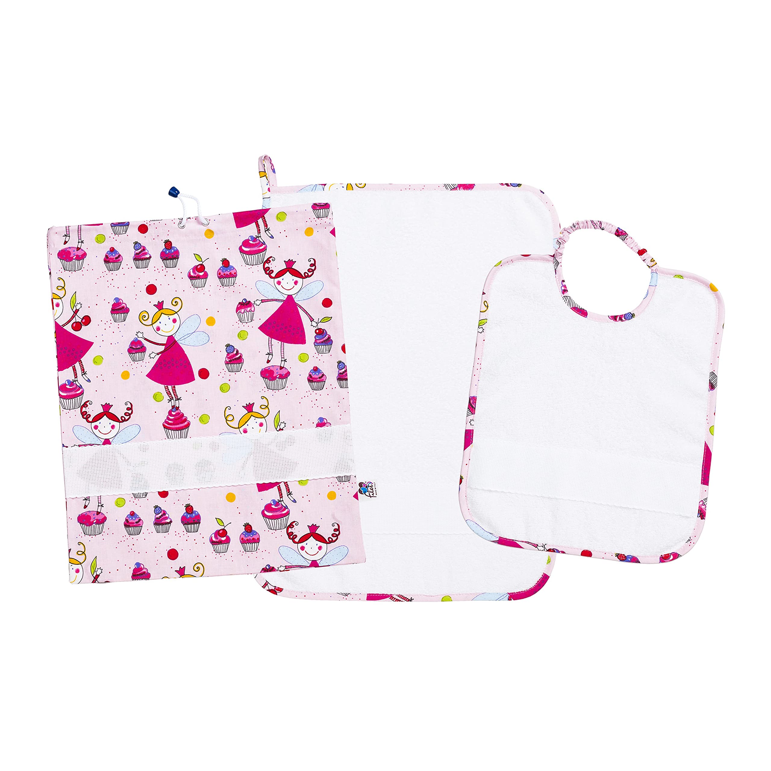 FILET Girl's Kindergarten Set Cupcakes, Pink, One Size