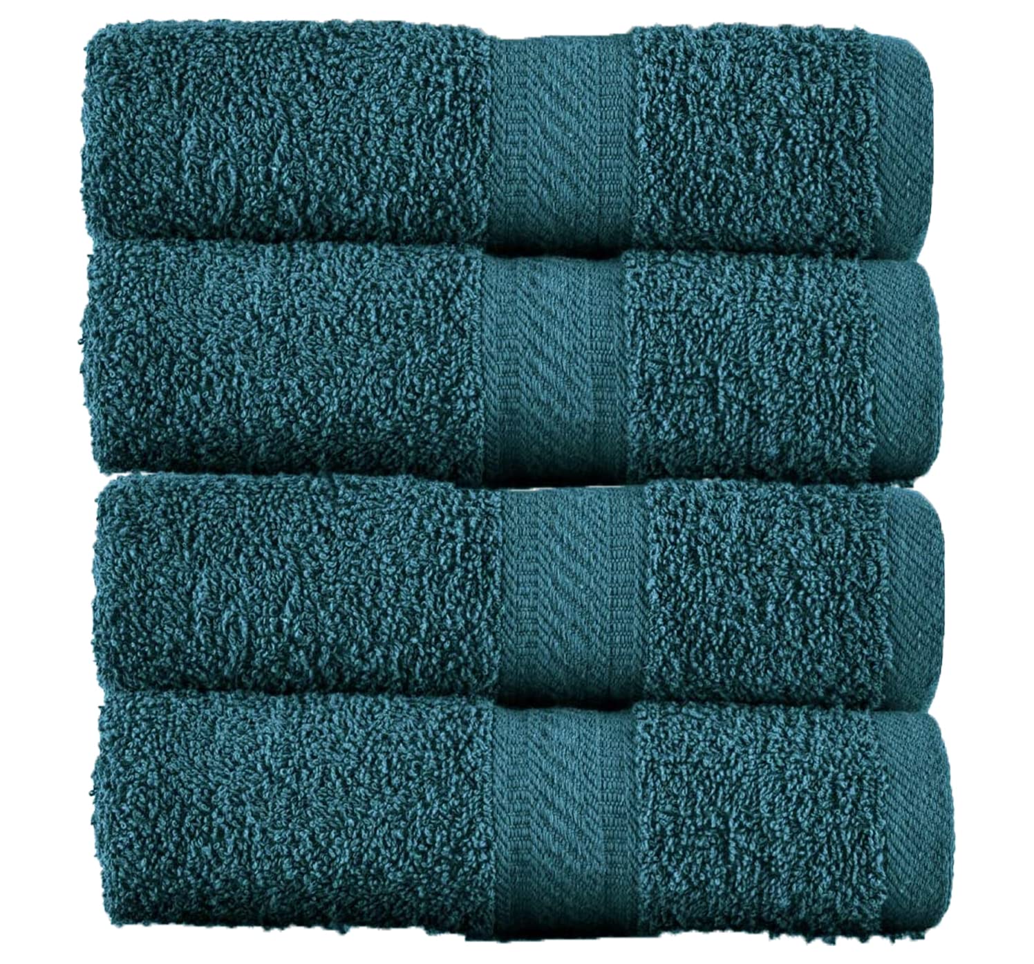 SweetNeedle Bath Towels - Set of 4 Bathroom Bath Sheets Teal, 70x140 cm - 100% Cotton, Quick Dry, Light Weight, Highly Absorbent for Shower, Spa, Beach, Pool, Daily Use, Gift