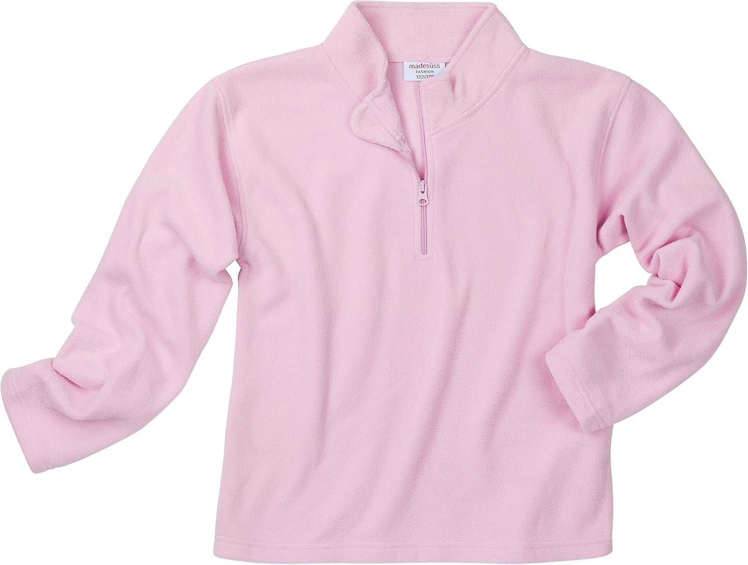 pink half zip sweater