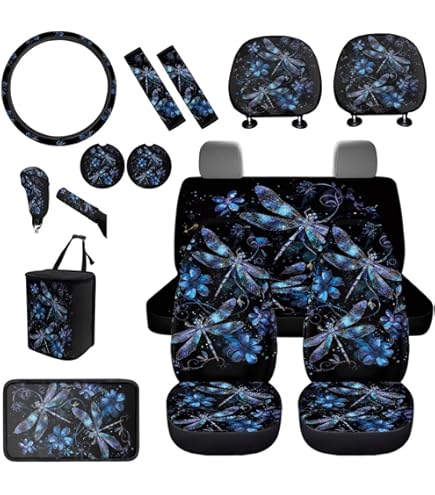 Chaqlin Animal Owl Car Seat Covers Full Set,12 Pcs Steering Wheel