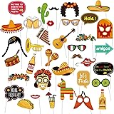 DmHirmg Fiesta Photo Booth Props,Perfect for Mexican Photo Booth Props Stand. Fiesta Party Supplies