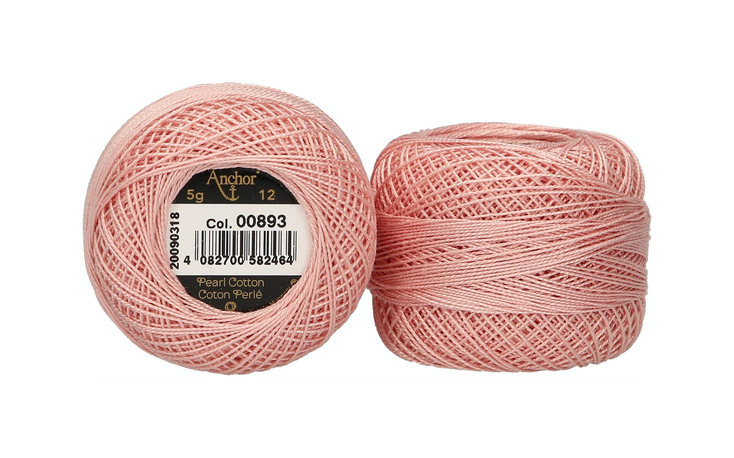 ANCHOR Pearl Yarn, Thickness: 12, Packaging: 5G, Running Length: 56M 893 Embroidery Threads