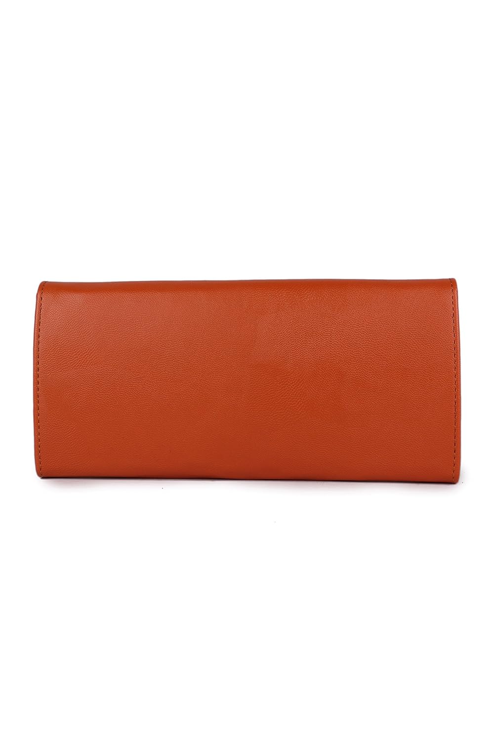 jfc women orange pu clutch
