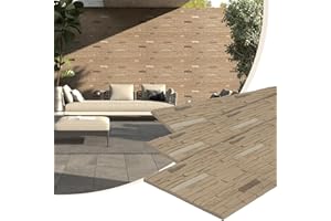 VallisCo 3-Packs Faux Stone Wall Covering Panels for Interior and Exterior Decor, PU Stone Veneer Exterior, Exterior Siding Panels for DIY Home Improvement Projects, 47.3" x 23.7",Brown