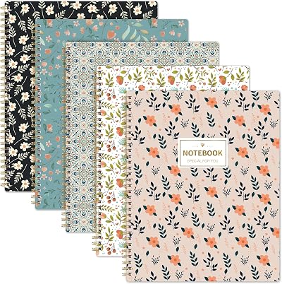 Indeme Notebook A4 5 Pack with Elegant Covers 29.6 x 23 cm Perforated