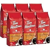 Tim Hortons Colombian, Medium-Dark Roast Ground Coffee, Perfectly Balanced, Always Smooth, Made with 100% Arabica Beans, 12 Ounce (Pack of 6)
