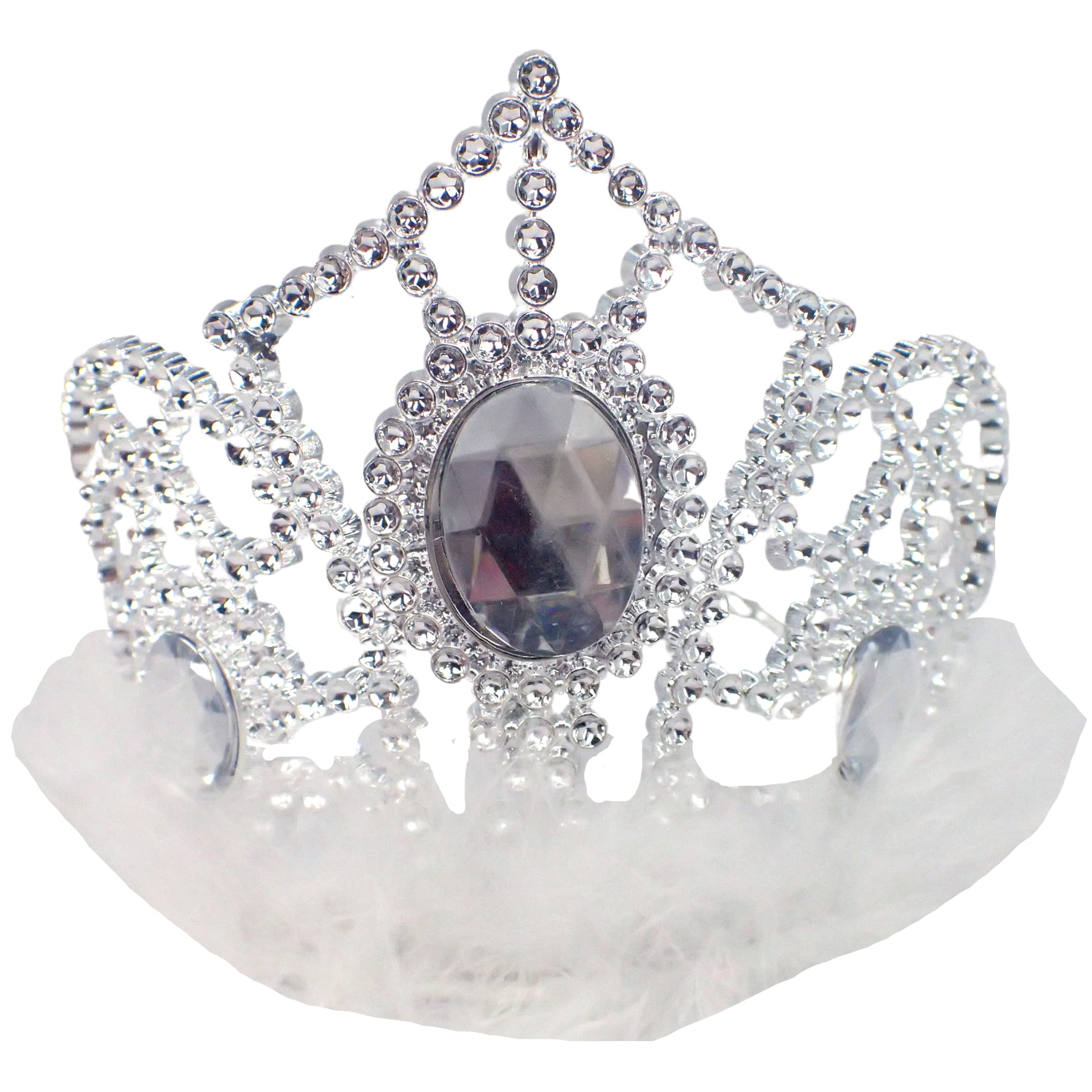 Topkids Accessories Princess Tiaras for Girls and Women, Girls Hair Accessories, Princess Toys, Princess Dress Up, Crowns for Kids, Princess Crowns for Girls, Fairy Toy (White)