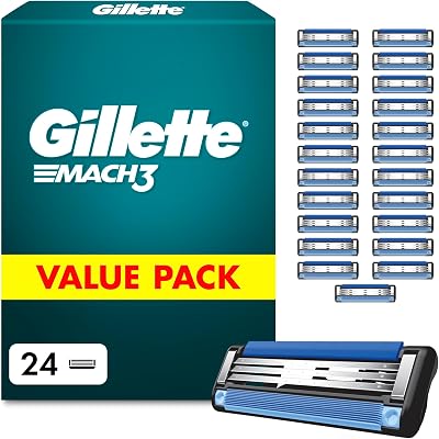 Lames de Rasoir Homme Mach 3, Pack de 24
