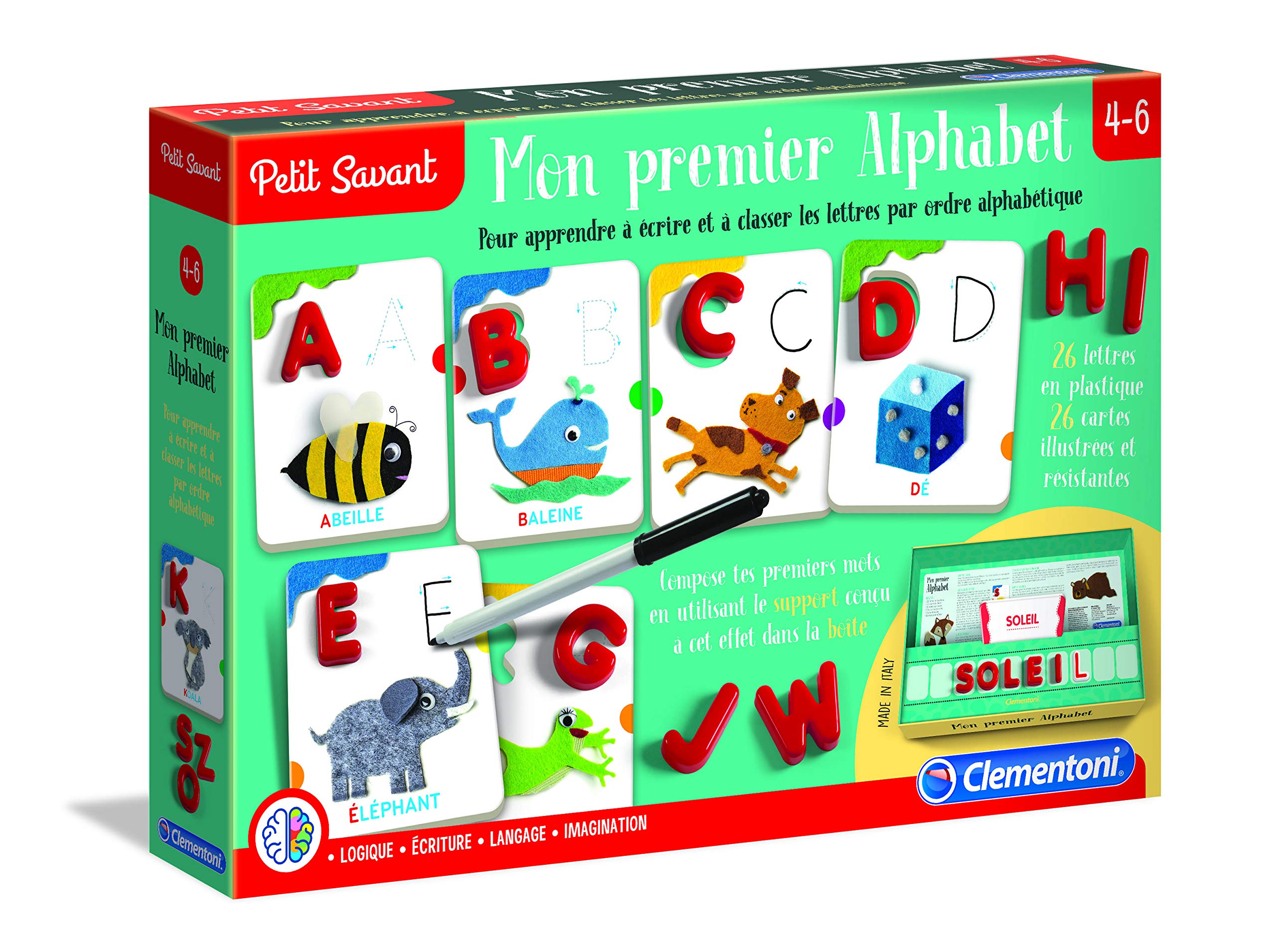 Clementoni Petit Savant-Mon Premier Alphabet, 52406, Multi-Coloured