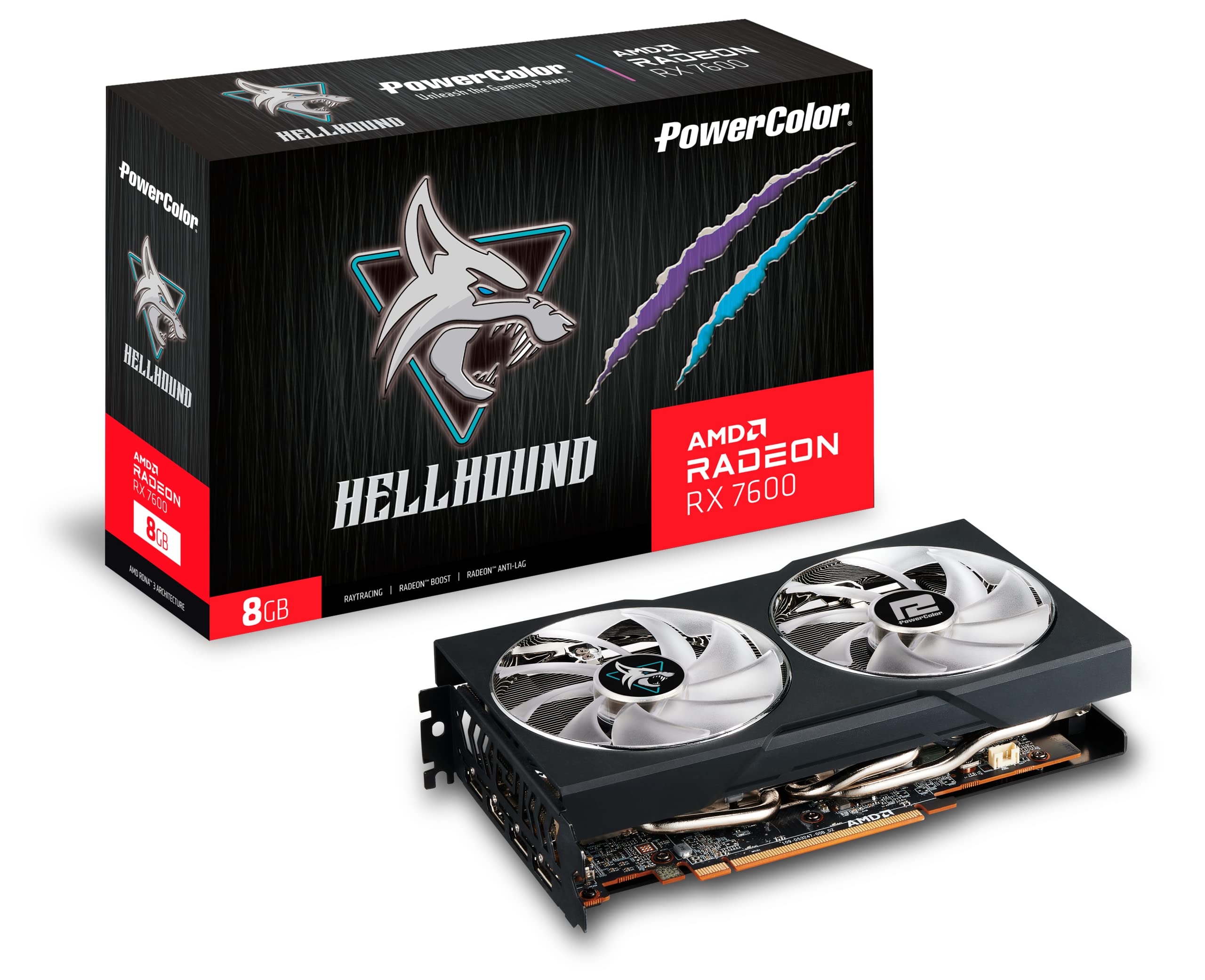 placa de video Powercolor Hellhound Amd Radeon Rx 7600