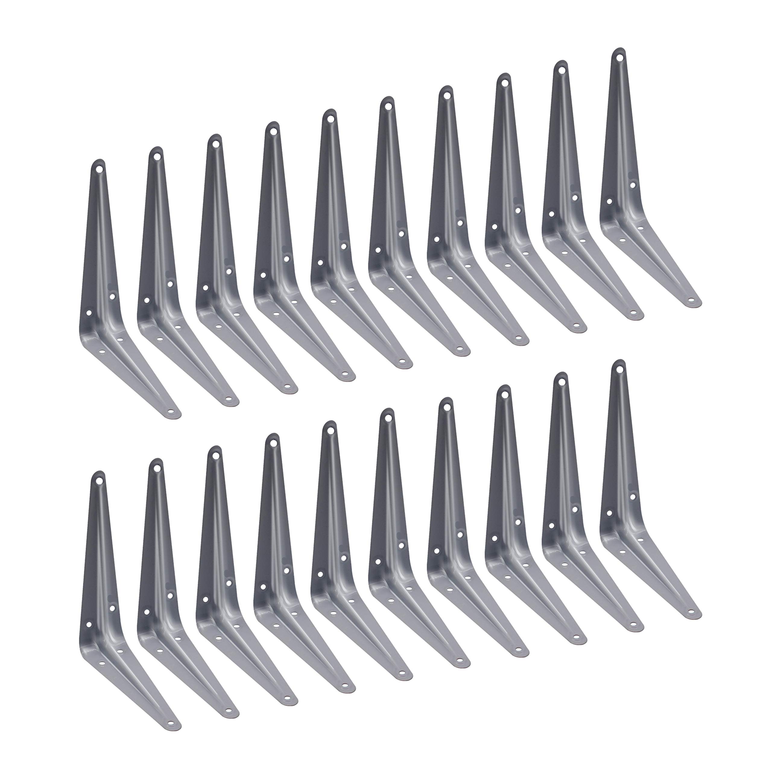 EAI 150x125mm / 6x5" Original London Pattern Shelf Bracket | Silver/Grey | Pack of 20