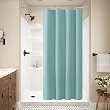 Shower Curtain Turquoise 122 x 182cm with Metal Hooks view 2