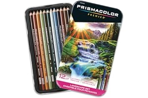 Prismacolor Premier Colored Pencils Soft Core Landscape Set Adult Coloring 12 Count