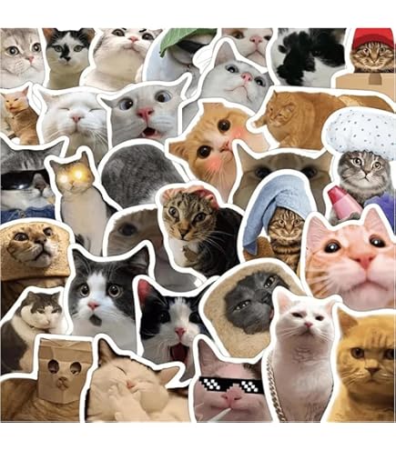 3PCS Cute Cat Stickers For Water Bottles & Laptops - Waterproof Vinyl Decals For Kids & Adults - View #5