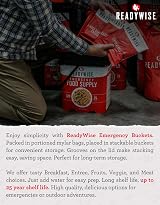 ReadyWise 60 Servings Breakfast Lunch Dinner Grab & Go Dry Bucket view 7