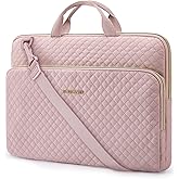 BAGSMART 15.6 Inch Laptop Case Sleeve Compatible with MacBook Pro 16 Inch,15.6 Inch HP,Dell,Acer Aspire,Asus Notebook, Lightweight Laptop Bag for Women with Shoulder Strap,Pocket,Handle, Pink