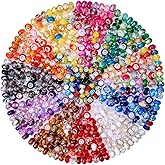 ZHIYUXI 12Styles Large Hole Beads for Jewelry Making European Big Hole Lampwork Spacer Rhinestone Bead for DIY Necklace Bracelet