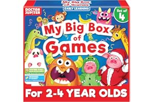 Doctor Jupiter My Big Box of Games for 2 to 4 | Toys for Ages 2-4 | Birthday Gift for 2 Year Old Boys and Girls | Toddler Toys for 2-3-4 Year Old | Learning & Education Toys