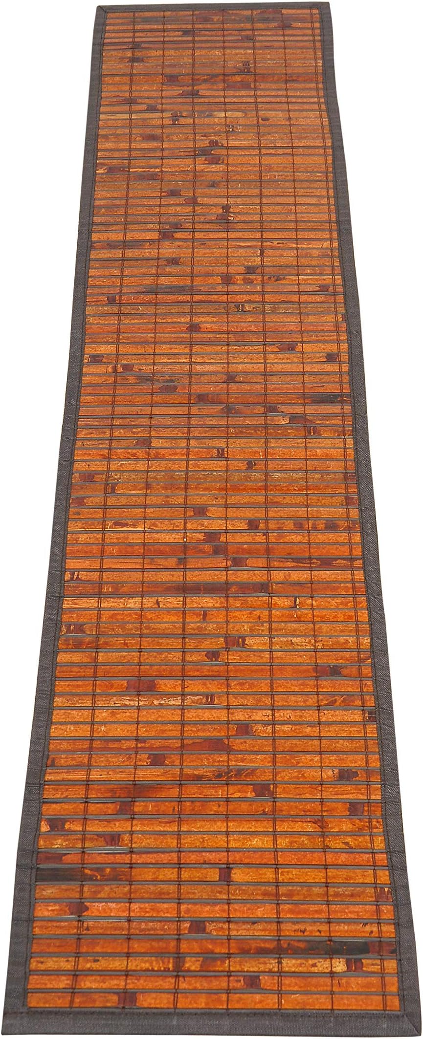 BAMBOO GREENS - Bamboo Dining Table Runner - Burnt Bamboo: 30x135 cms (Reversible)