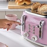 Salter Retro Pink Kettle & Toaster Set 1.7L 4-Slice Wide Slot 3kW 1630W view 5