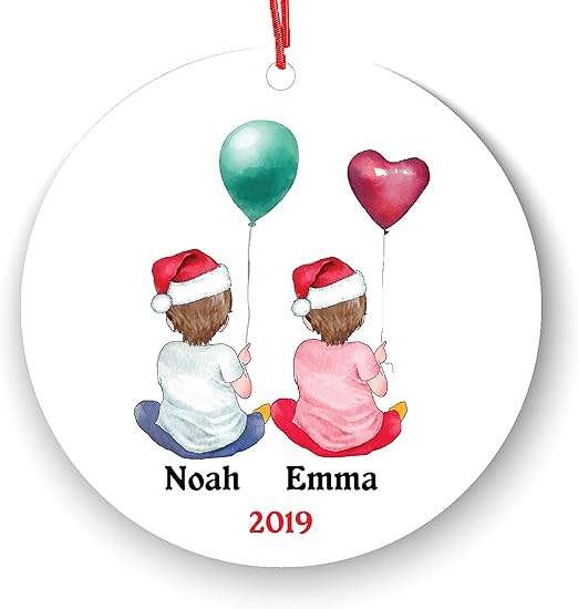 twin girl christmas ornaments
