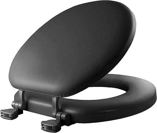 Mayfair Soft Toilet Seat Easily Remove Round Padded With Wood