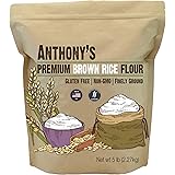 Anthony's Brown Rice Flour, 5 lb, Batch Tested and Verified Gluten Free, Product of USA