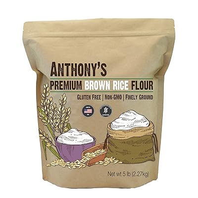 Anthony's Brown Rice Flour, 5 lb, Batch Tested and Verified Gluten Free, Product of USA
