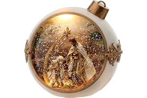 Regency International Spin Nativity Water Globe, Battery Operated, USB