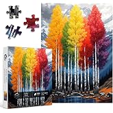PICKFORU Valley Hues Jigsaw Puzzle 1000 Pieces | Colorful Nature Trees Puzzles for Adults, Vintage Impossible Difficult Challenging Mountains Puzzle