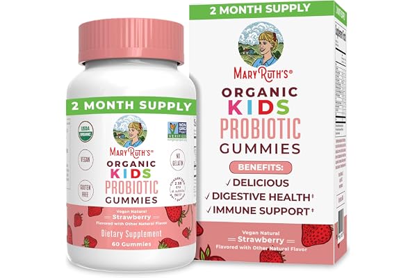 Kids Probiotics for Digestive Health | USDA Organic Probiotic Gummies | 2 Month Supply | Probiotics for Kids | Immune Support