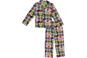 Dr. Seuss The Grinch Pajamas 2-Piece Matching Set - Cozy Christmas PJs Loungewear for Toddlers & Big Kids Boys Girls