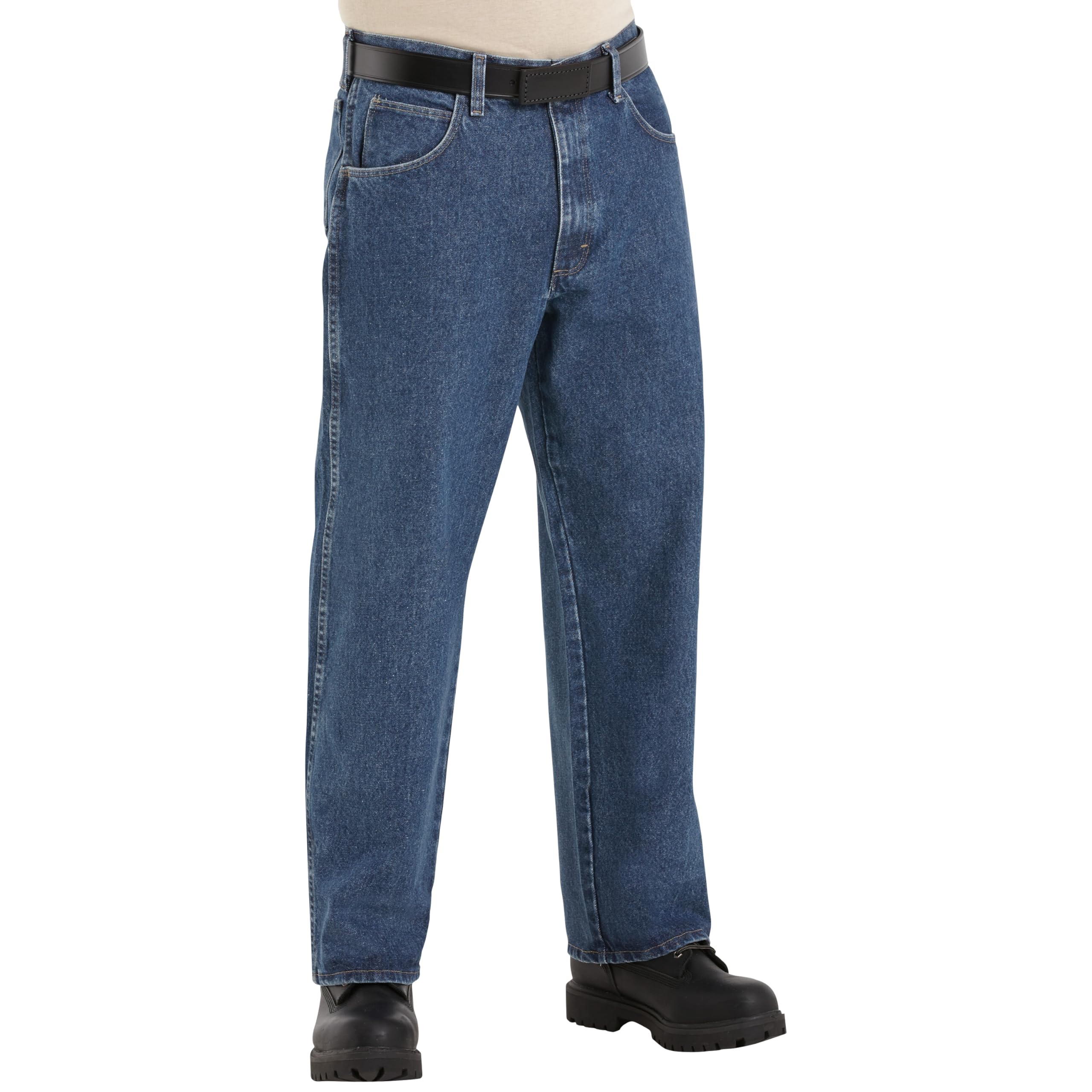 Bulwark Men’s Flame-Resistant Relaxed-Fit Stone-Washed Jean, Stone-wash, 44W x 34L