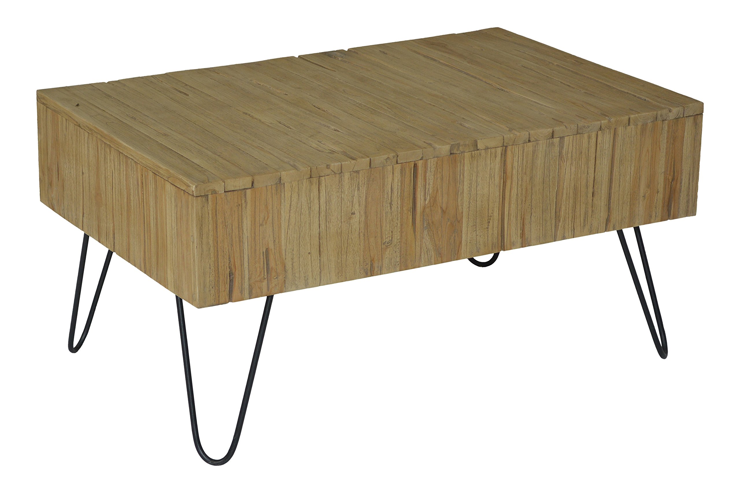 East at Main Regina Rustic Coffee Table, Brown, (24"x35"x18") LAVORIST