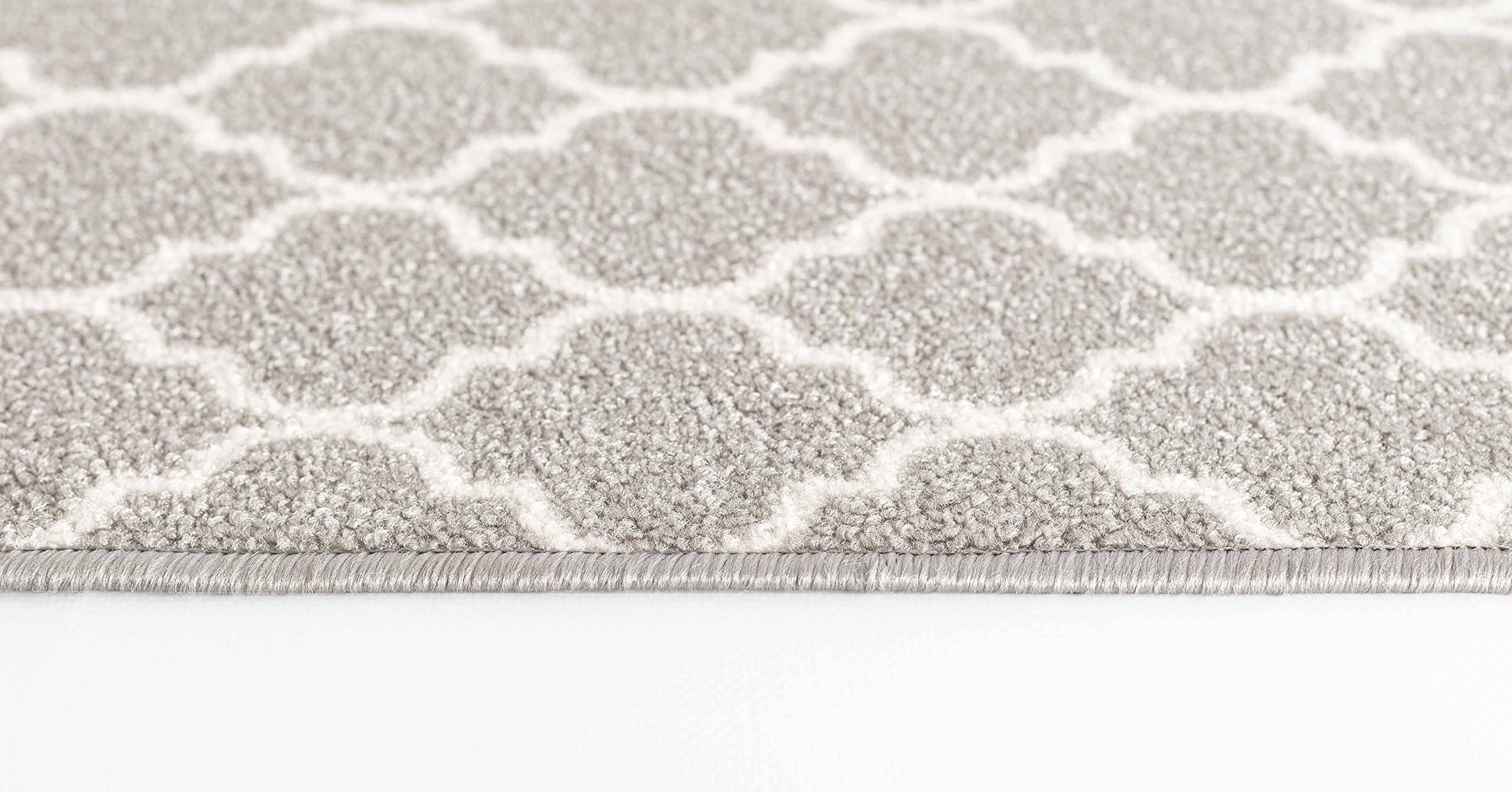 GULLAMBO Washable Door Mat Indoor, Non Slip Mat for Wooden Floor, Front Door Mat, Super Absorbent Dirt Trapper, Kitchen Hallway Runner Rugs (Trellis Grey, 50x80cm)