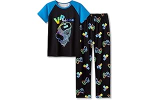 Beezizac Little Big Boys Pajamas Cozy Short Sleeves & Pants Cool 2-Piece PJ Set Kid Sleepwear Size 6-18