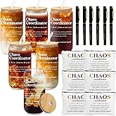 6 Set Employee Appreciation Gifts Bulk, Chaos Coordinator Gifts for Coworker Staff Teacher Nurses, Thank You Glasses Cups 16 oz Can Shaped Beer Glass Makeup Bag Ballpoint Pen for Women Men