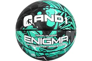 AND1 Enigma Basketball - Streetball for Indoor and Outdoor Use, Deep Channel Construction and Durability
