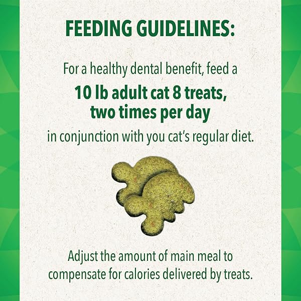 GREENIES CAT TREATS, FELINE VETERINARIAN-RECOMMENDED ADULT NATURAL DENTAL CAT TREATS, OVEN ROASTED CHICKEN FLAVOR, 2.1 OZ. POUCH