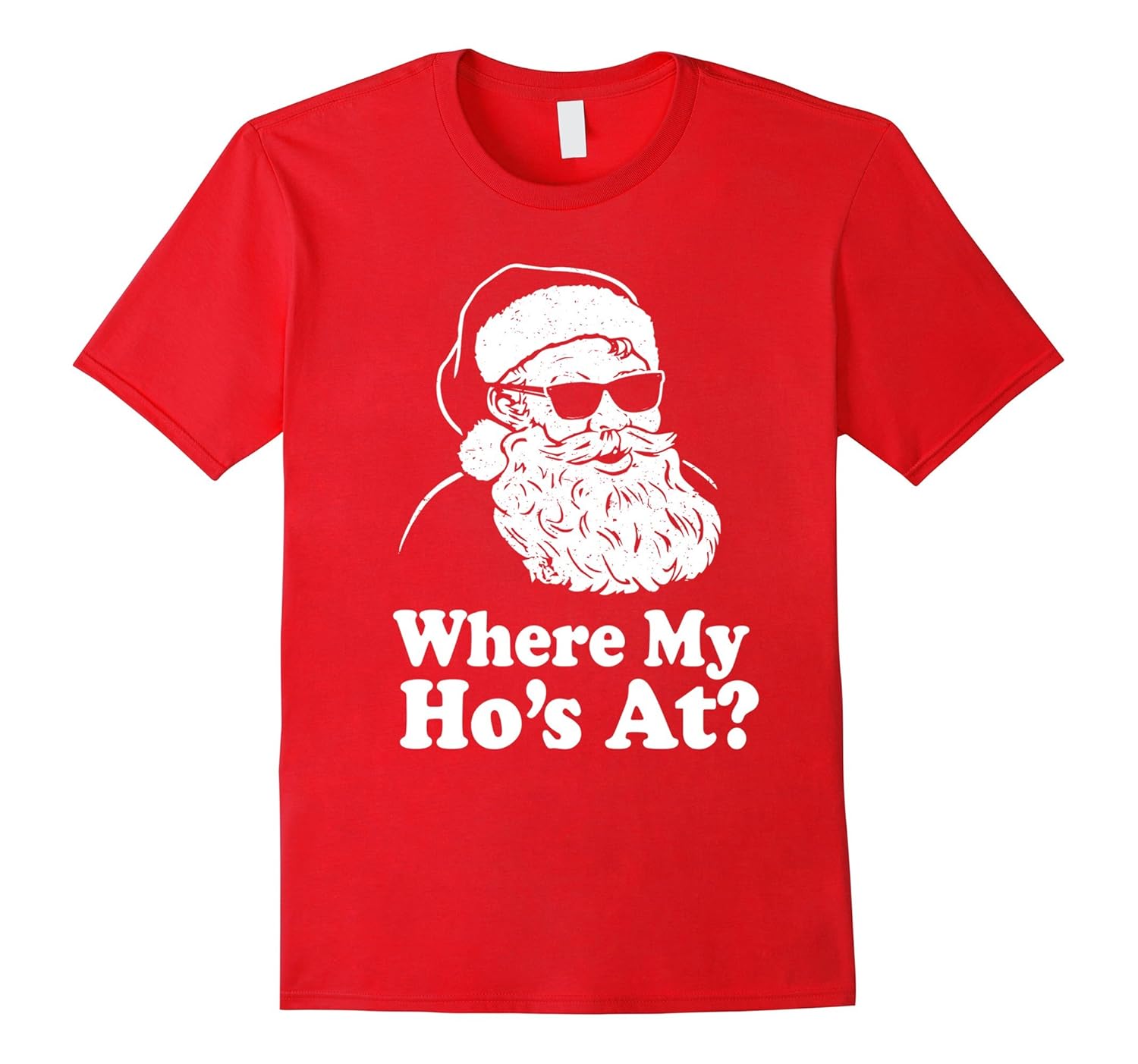 Where My Ho's At Shirt Funny Santa Claus T-Shirt-Rose