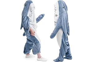 ONELIIA Oversize cozy shark blanket adult and teen, shark onesie kids, shark hoodie blanket shark costume shark pajamas women