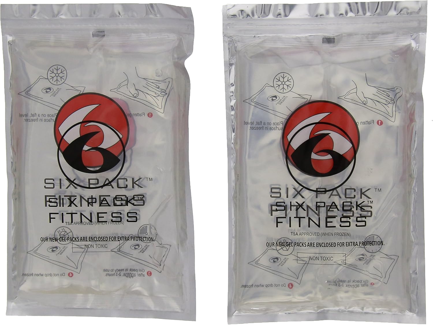 Fitness Large Gel Pack - Set of 2 (Clear) by 6 Pack Fitness ...