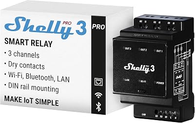 Shelly Pro 3 Wi Fi & LAN Smart Relay Switch 3 Channel 16A DIN Rail