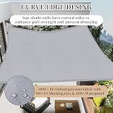 RICHIE Sun Shade Sail Square 3.6m Waterproof 98% UV Block Patio Awning Light view 3
