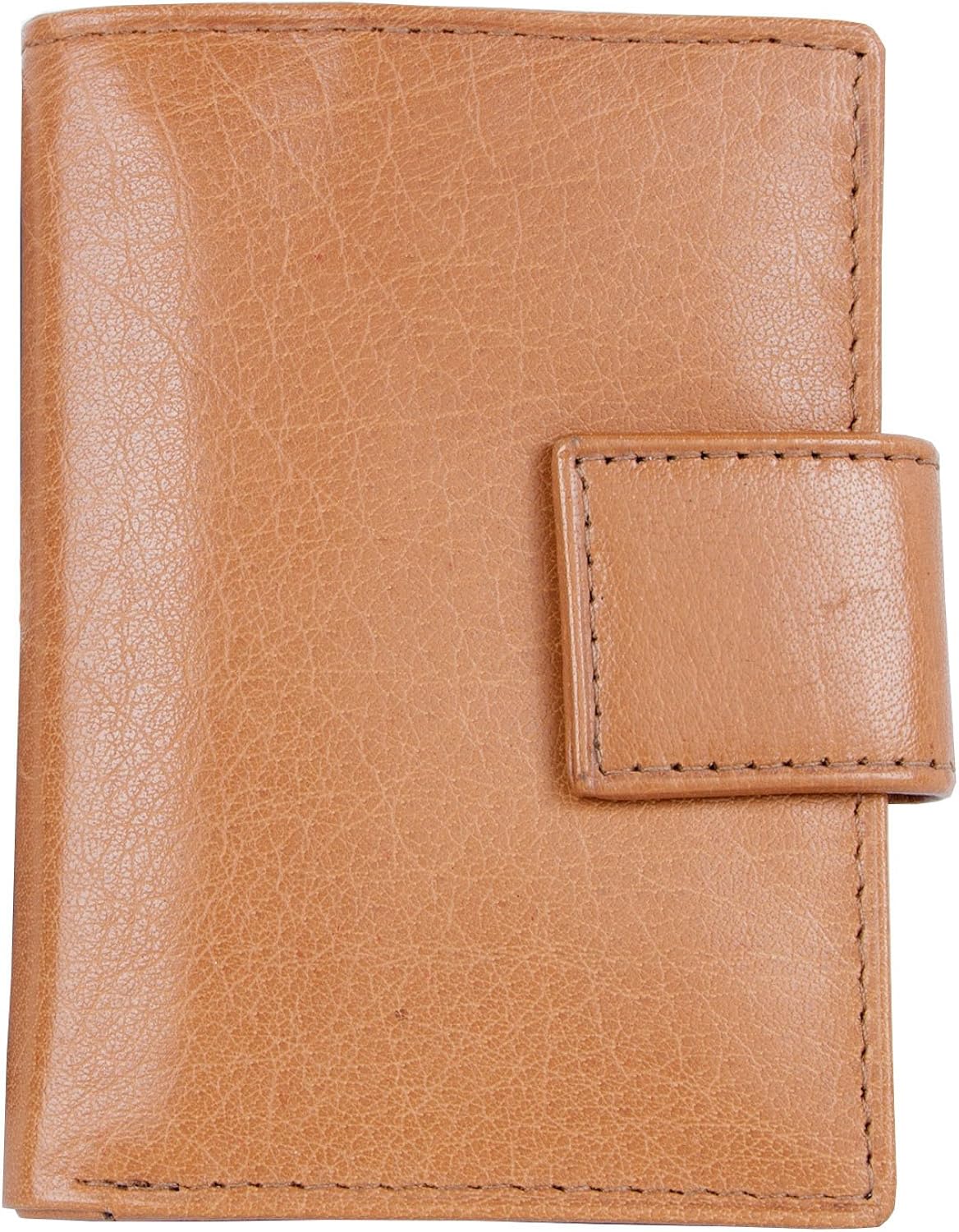 Genuine Leather Credit Card Holder Kristy.X for 14 Cards And Banknotes, Brown