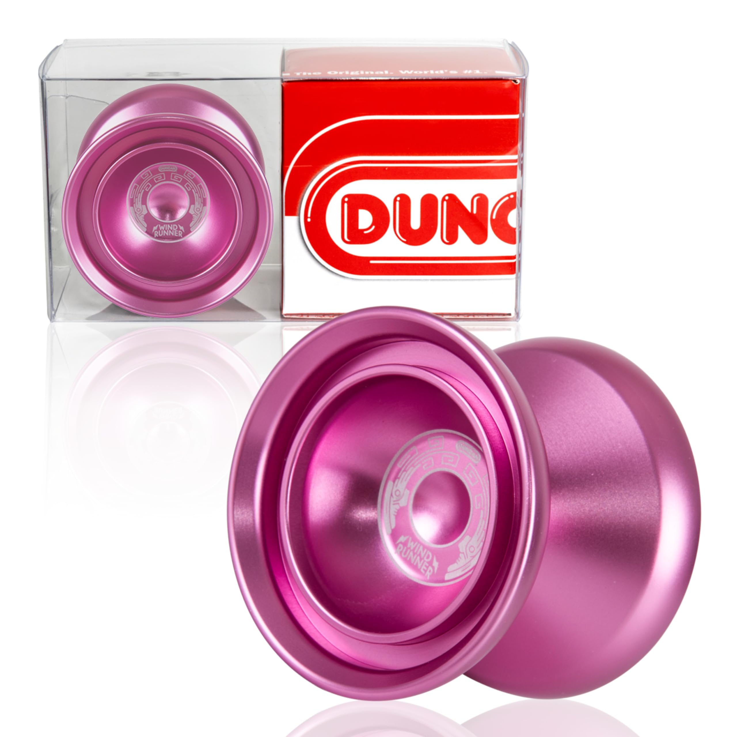 Photo 1 of Duncan Toys Windrunner Yo-Yo [Pink] - Unresponsive Pro Level Aluminum Yo-Yo with Double Rim, Concave Bearing, SG Sticker Response